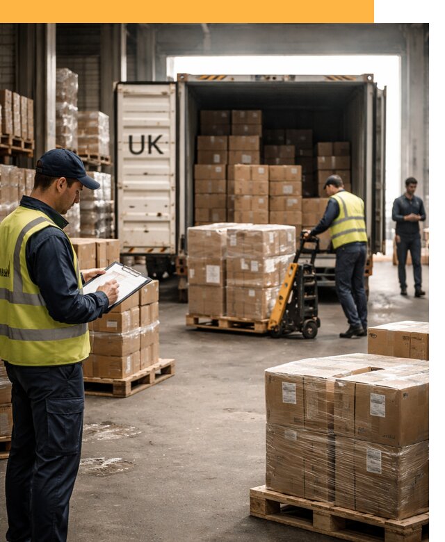 Доставка грузов из Великобритании с таможенным оформлением от 12880